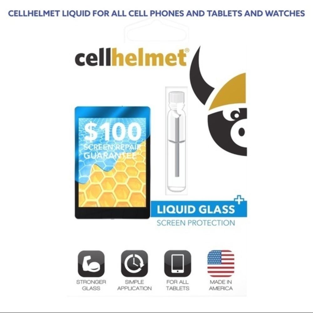 Cellhelmet  Liquid Glass Screen Protector Universal As Seen on Shark Tank NWT